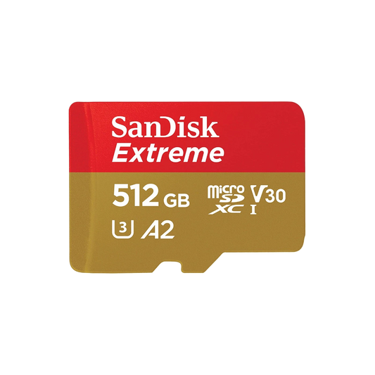 SanDisk Extreme microSDXC 512 GB 190 MB/s A2 V30 U3 mit Adapter
