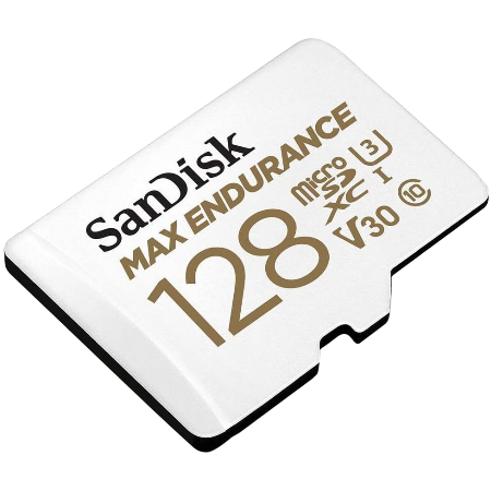 SanDisk Max Endurance 128GB microSDXC U3 V30 Speicherkarte Dash Cam / Video Monitoring + SD Adapter