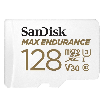 SanDisk Max Endurance 128GB microSDXC U3 V30 Speicherkarte Dash Cam / Video Monitoring + SD Adapter