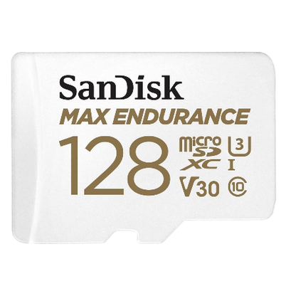 SanDisk Max Endurance 128GB microSDXC U3 V30 Speicherkarte Dash Cam / Video Monitoring + SD Adapter