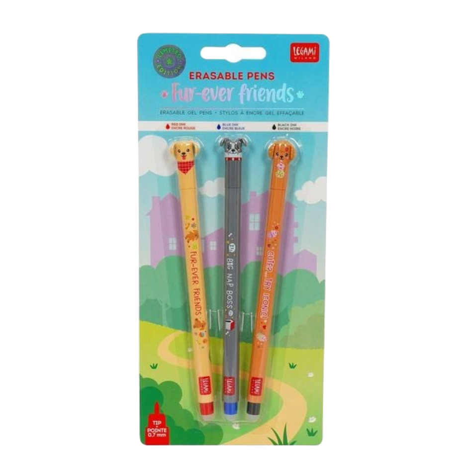Legami Legami löschbarer Gelstift - Fur-ever friends - Set of 3