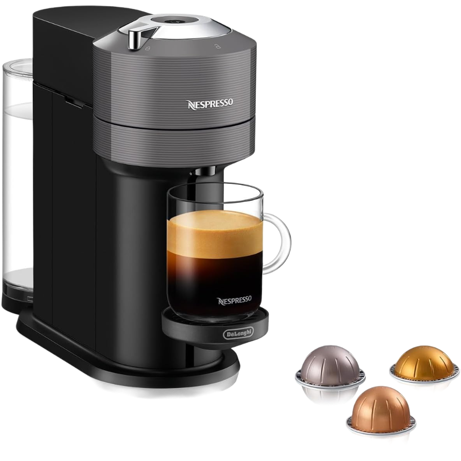 De'Longhi Nespresso Vertuo Next Kapsel-Kaffeemaschine Grau (ENV120.GY)