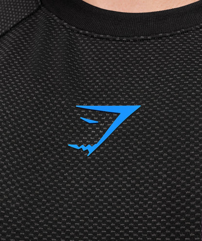 Gymshark Onyx 5.0 Seamless Long Sleeve T-Shirt - Black/Onyx Grey