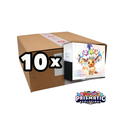 Pokémon TCG Scarlet & Violet 8.5: 10x Prismatic Evolutions Elite Trainer Box - Englisch, Sealed Case